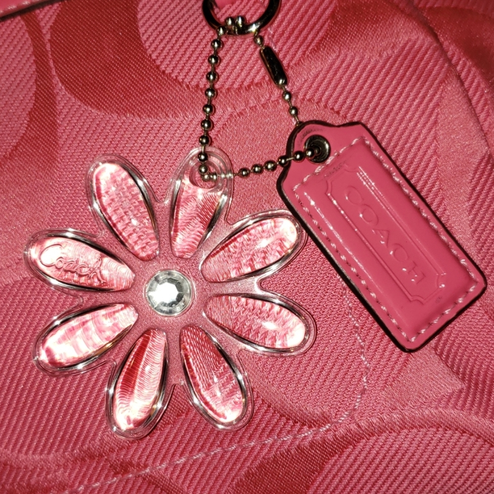 Coach Kyra Daisy Signature Backpack in Hibiscus - Picture 2 of 8
